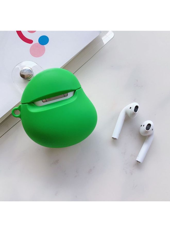 غطاء حماية مزود بشاحن بتصميم إيموجي فاكهة لسماعات أبل آيربودز 1/2 أخضر/بيج/بني - Image 3