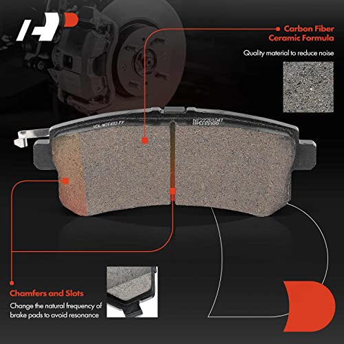 A-Premium Rear Ceramic Disc Brake Pads Set Compatible with Nissan Armada 2017-2019 & Infiniti QX80 2014-2019, QX56 2011-2013, 4 Pcs - Image 3