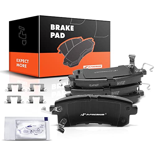 A-Premium Rear Ceramic Disc Brake Pads Set Compatible with Nissan Armada 2017-2019 & Infiniti QX80 2014-2019, QX56 2011-2013, 4 Pcs - Image 1