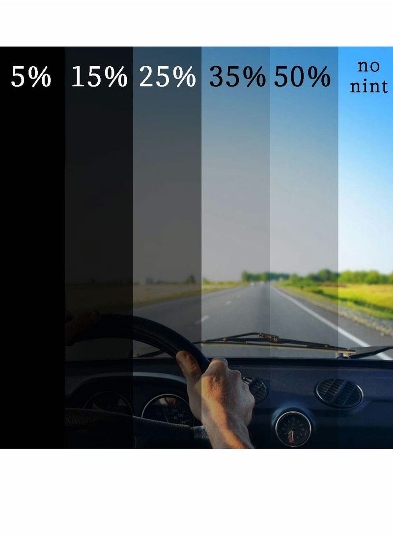 SYOSI - Window Tint Film, 35% VLT Professional Uncut Car Packaging Sun Film Suitable For Sunscreen Heat Insulation, Diy, Privacy Protection (2 Roll, 1m×50cm) - Image 1