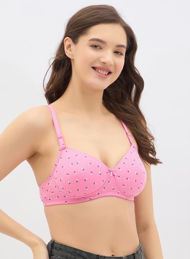 Clovia Set of 2 - Padded Non-Wired Full Coverage Floral Print T-Shirt Bra - Image 2