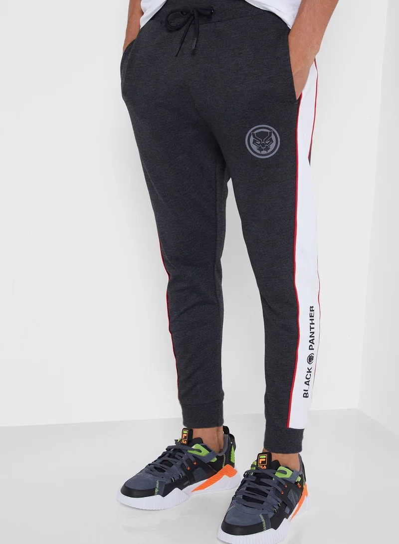 SP Characters Black Panther Side Stripe Cuffed Sweatpants