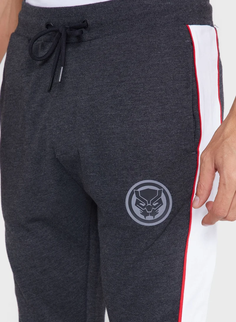 SP Characters Black Panther Side Stripe Cuffed Sweatpants