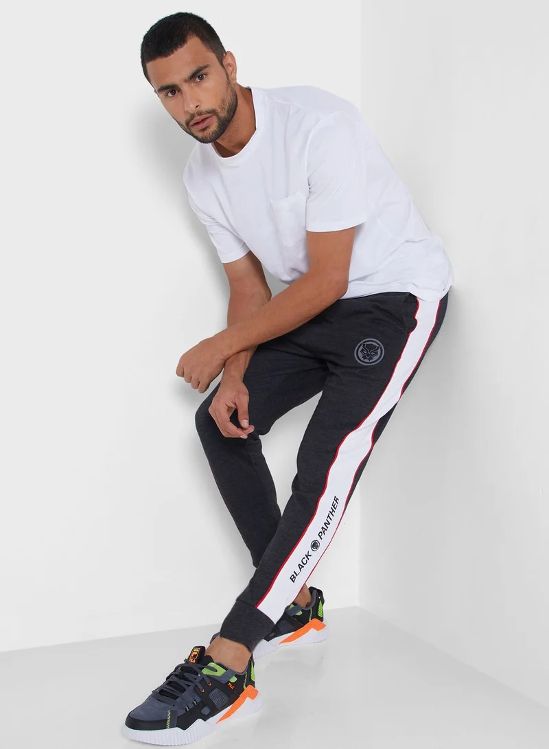 SP Characters Black Panther Side Stripe Cuffed Sweatpants