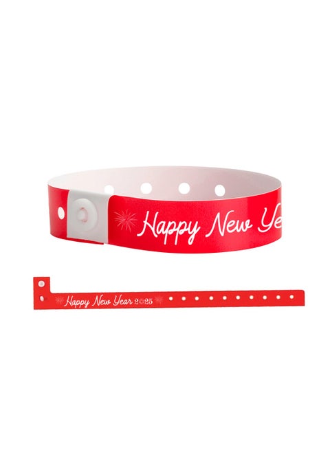New Year Plastic Wristbands For Events–Wristbands For Parties,Concerts And Celebrations–Secure Snap Closure Design For Entry Management And Crowd Control