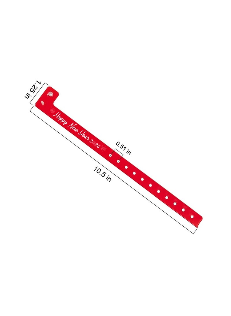 PRINTSHOP4ME - New Year Plastic Wristbands For Events–Wristbands For Parties,Concerts And Celebrations–Secure Snap Closure Design For Entry Management And Crowd Control - Image 1
