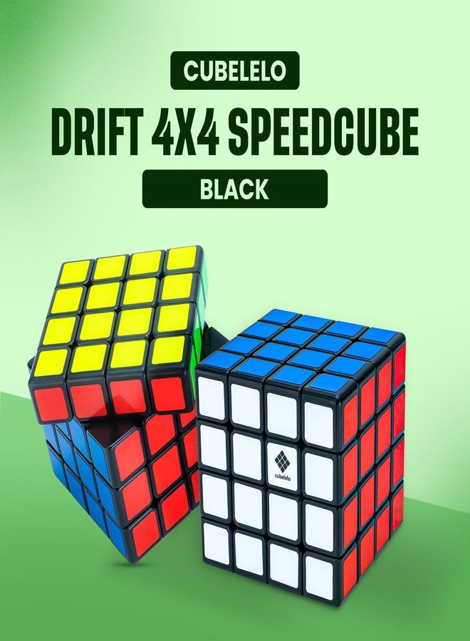 Cubelelo Drift 4x4 (Black) Speedcube | Challenging Brain Teaser Puzzle Toy for Kids 7-14 Years Old Boys Girls & Adults All Ages | Fast Speed Cube for Intermediate and Advanced Cubers - Image 2