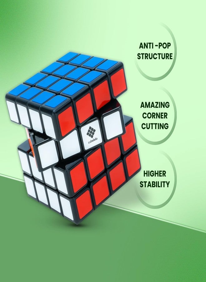 Cubelelo Drift 4x4 (Black) Speedcube | Challenging Brain Teaser Puzzle Toy for Kids 7-14 Years Old Boys Girls & Adults All Ages | Fast Speed Cube for Intermediate and Advanced Cubers - Image 3