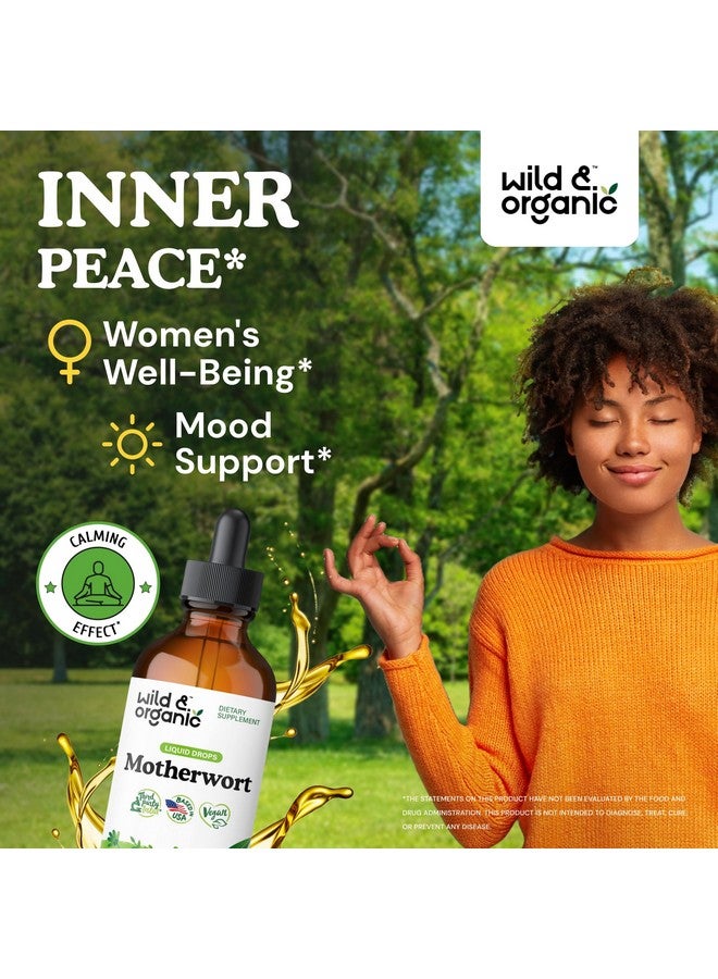 Wild & Organic Motherwort Tincture - Good Mood, Calmness, Overall Support - Supplements for Women with Motherwort Herb - Vegan, Sugar & Alcohol-Free Extract Drops - 4 fl oz - Image 2