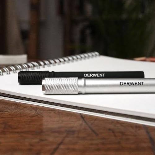 Derwent Pencil Extender Set, Silver and Black, for Pencils up to 8mm, (2300124) - Image 4