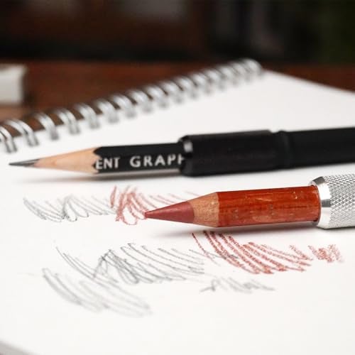 Derwent Pencil Extender Set, Silver and Black, for Pencils up to 8mm, (2300124) - Image 5