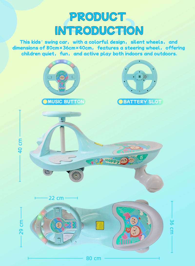 EASY FUTURE Wiggle Ride-On Car for Kids – Swing Car with Music Twister Magic Toddler Ride-on Toy for Boys & Girls - Image 2