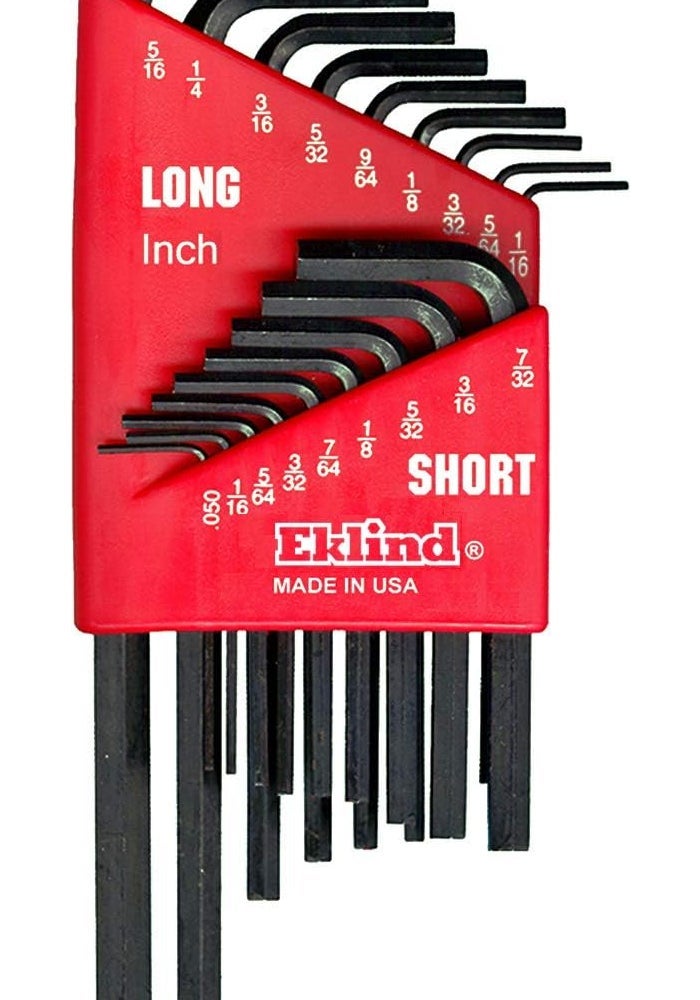 Eklind 10018 Hex-L Key Allen Wrench Set - 18 Piece SAE Inch Sizes .050-5/16 with Short and Long Keys - Image 1