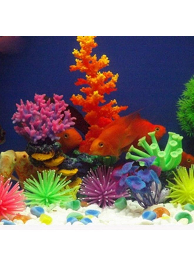GOOTRADES gootrades Pack of 6 Artificial Sea Anemone Coral Aquarium Fish Tank Ornament Plus Free Bio-Balls  - Image 4