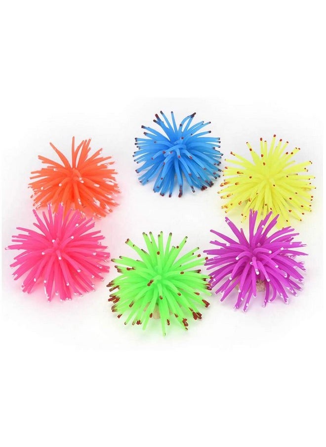 GOOTRADES gootrades Pack of 6 Artificial Sea Anemone Coral Aquarium Fish Tank Ornament Plus Free Bio-Balls  - Image 5