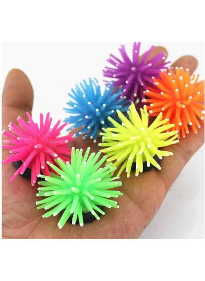 GOOTRADES gootrades Pack of 6 Artificial Sea Anemone Coral Aquarium Fish Tank Ornament Plus Free Bio-Balls  - Image 2