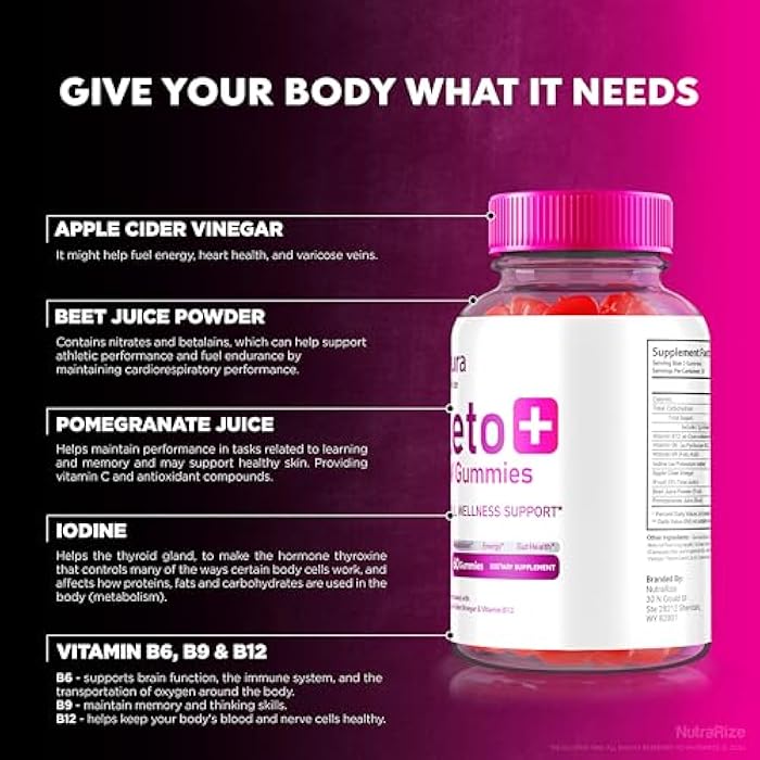 NutraRize (Pack of 2 Noura Keto + ACV Gummies, Official Keto Supplement, All Natural Keto Plus ACV, Apple Cider Vinegar Keto Reviews (120 Gummies) - Image 5