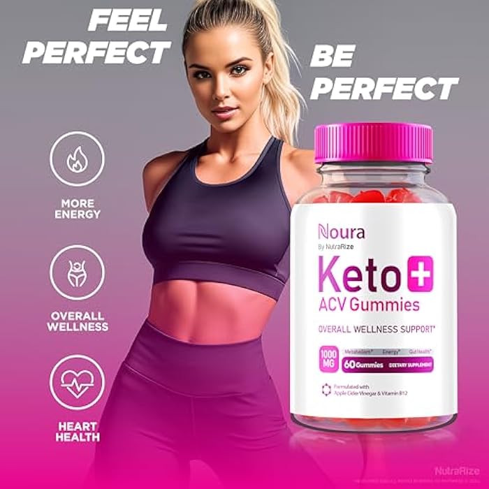 NutraRize (Pack of 2 Noura Keto + ACV Gummies, Official Keto Supplement, All Natural Keto Plus ACV, Apple Cider Vinegar Keto Reviews (120 Gummies) - Image 4