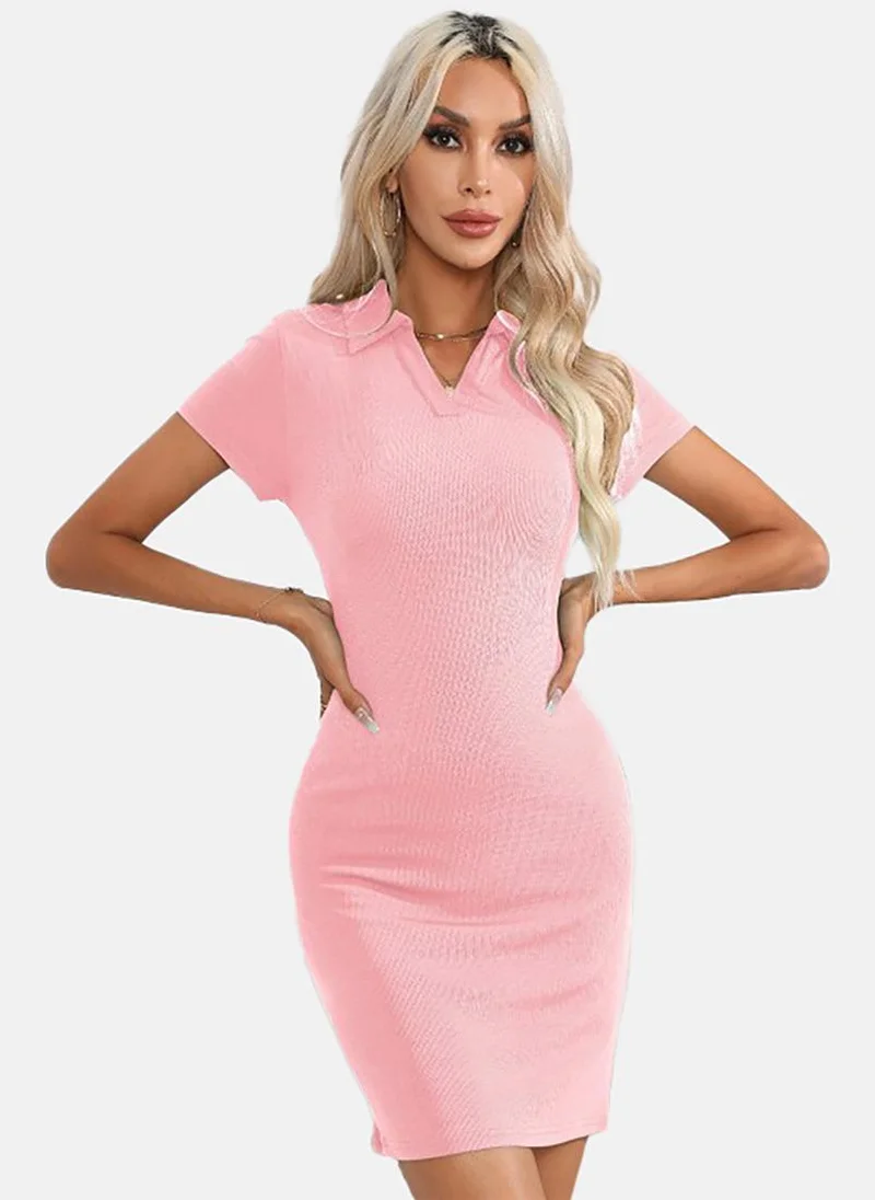 YUNIQEE Polo Ribbed Dress