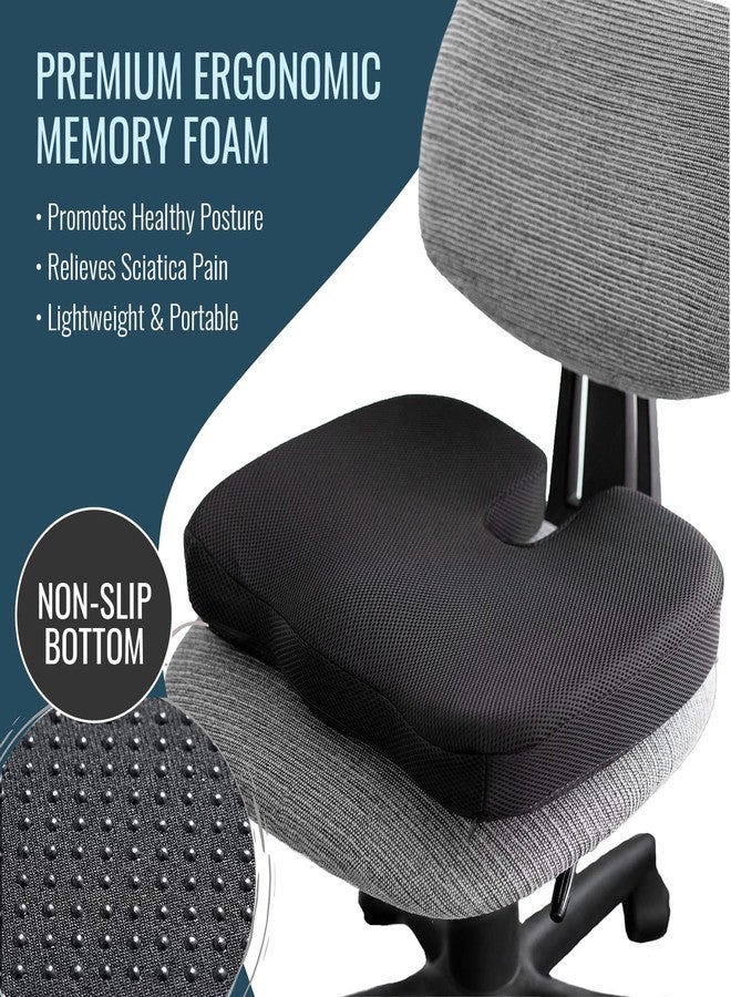 DMI Memory Foam Seat Support Cushion | Coccyx, Sciatica, & Tailbone Pain Relief | Multi-Use Ergonomic Seat Cushion for Office Chair for Driving & Home | Breathable - Image 5