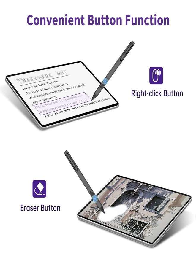 Uogic Pen for Microsoft Surface, 4096 Pressure Sensitivity Palm Rejection Stylus, for Surface Pro (6th/7th/7+/8th/9th/10th/X Gen), Surface Go (1st/2nd/3rd Gen), Surface Book (1st/2nd/3rd Gen) - Image 5
