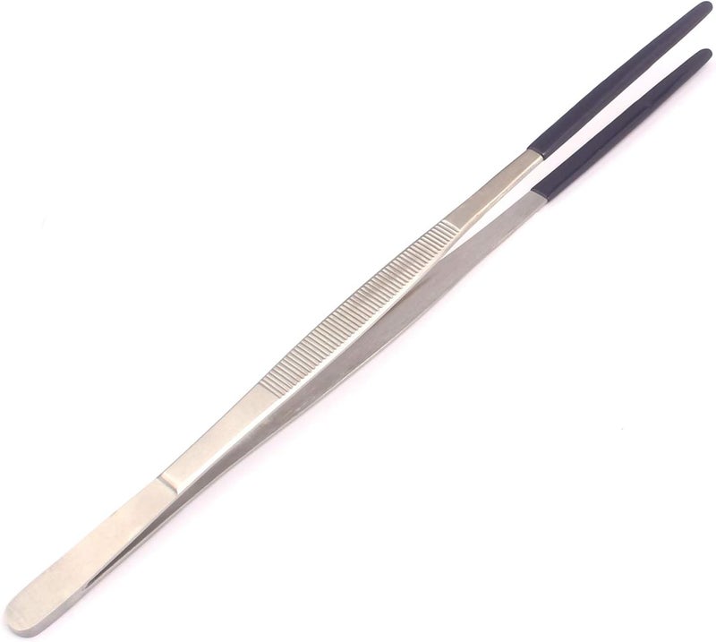 DDP NEW TWEEZERS RUBBER PVC COATED TIPS 12" STAINLESS STEEL FORCEPS STEAM ULTRASONIC CLEANING - Image 5
