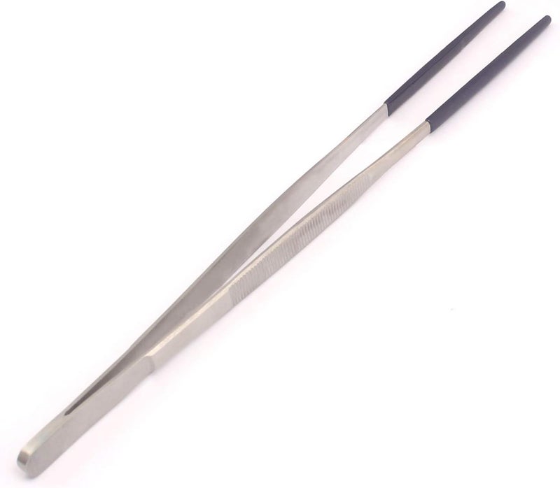 DDP NEW TWEEZERS RUBBER PVC COATED TIPS 12" STAINLESS STEEL FORCEPS STEAM ULTRASONIC CLEANING - Image 3