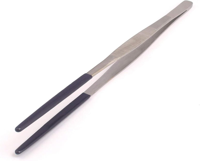 DDP NEW TWEEZERS RUBBER PVC COATED TIPS 12" STAINLESS STEEL FORCEPS STEAM ULTRASONIC CLEANING - Image 2