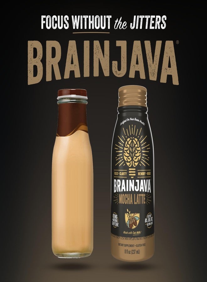 Brainjava Oat Milk Mocha Latte, 110 MG Caffeine, Ready to Drink Beverage With L Theanine, Vitamin C, Vitamin B, and Potassium for Focus and Clarity Support, Arabica Coffee, 8 FL Oz, 4 Pack - Image 5