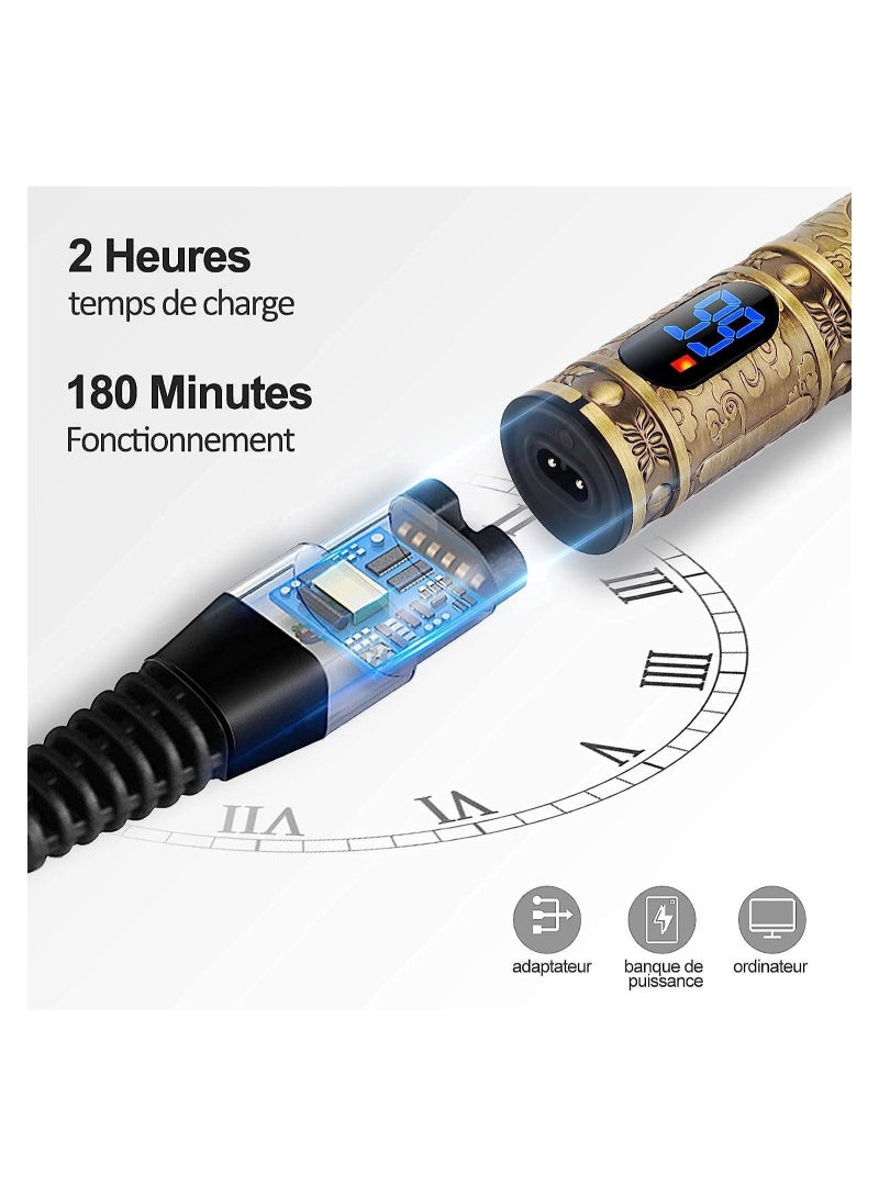 Professional Men’s Hair Trimmer Long Hair Trimmer Beard Trimmer Cordless Hair Trimmer Rechargeable LED Display Beard Trimmer for Men and Hairdressers. - Image 4