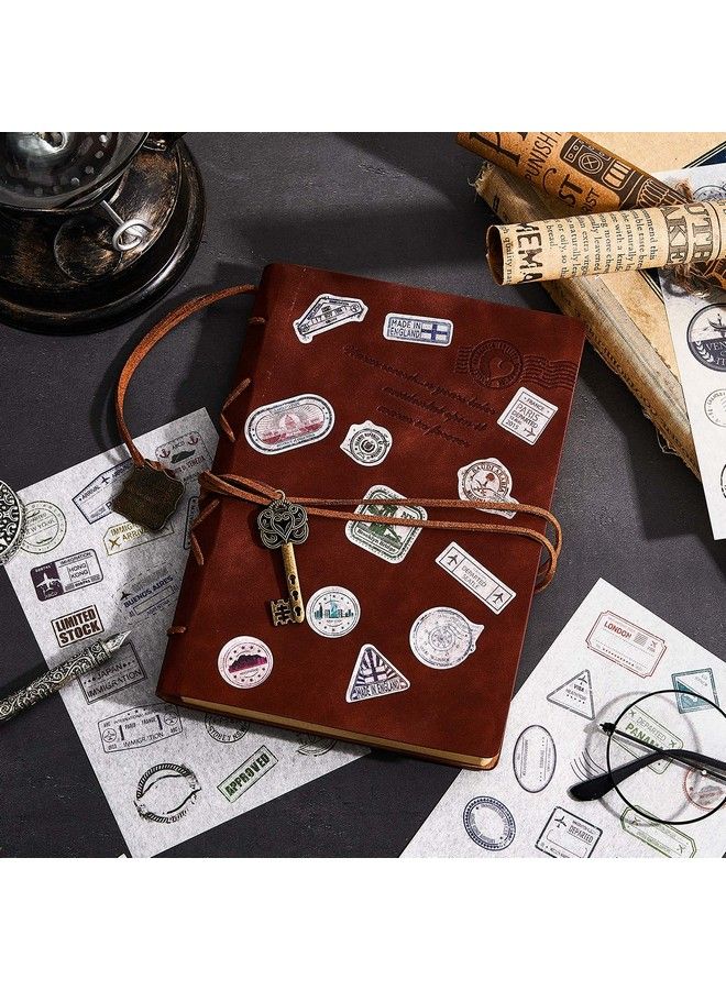 Chinco 60 Sheets (1000 Stickers) Passport Stickers Travel Stickers Passport Postage Stamps Stickers Decorative Vintage Luggage Country Stickers Pack For Laptops Cars Suitcases Scrapbook - Image 5