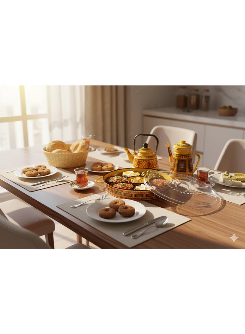 Traditional Serving Tray with Teapot & Dallah for Arabic Hospitality - Image 3