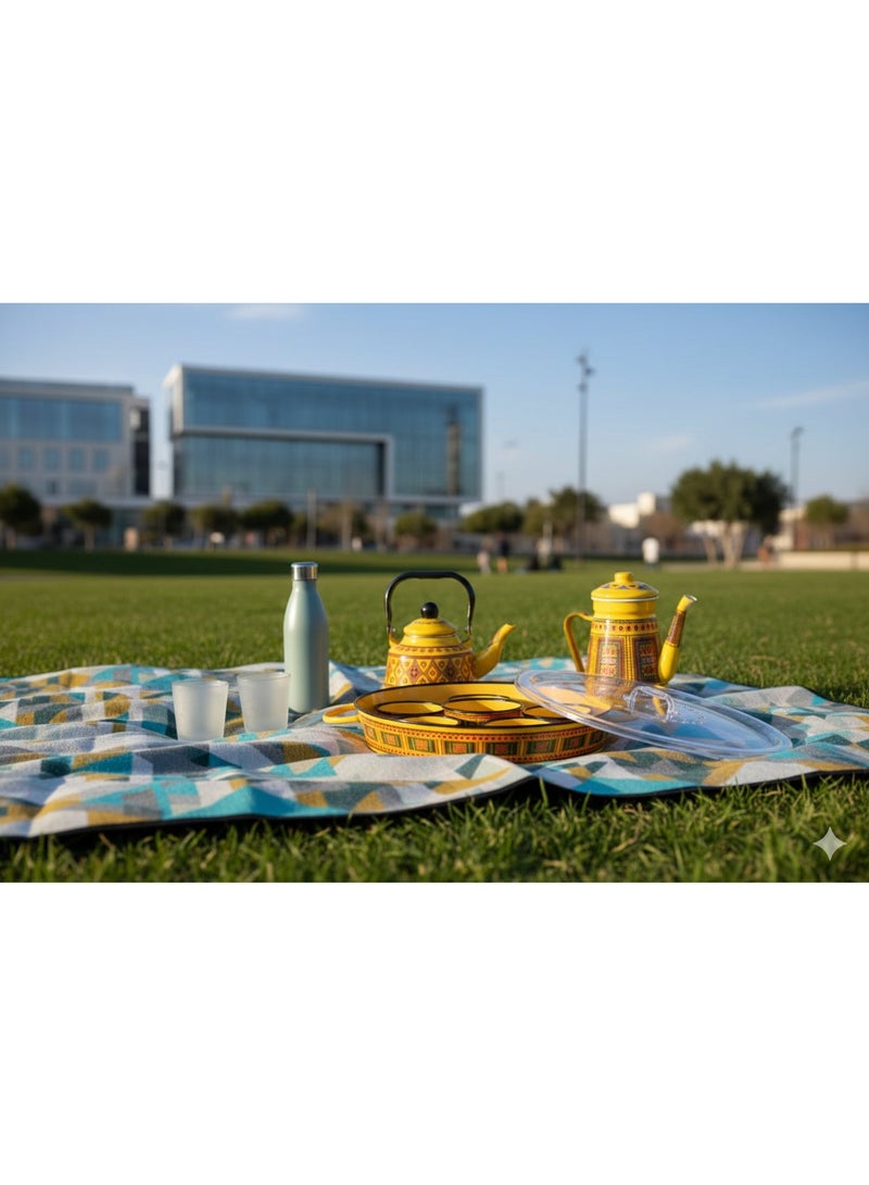 Traditional Serving Tray with Teapot & Dallah for Arabic Hospitality - Image 4