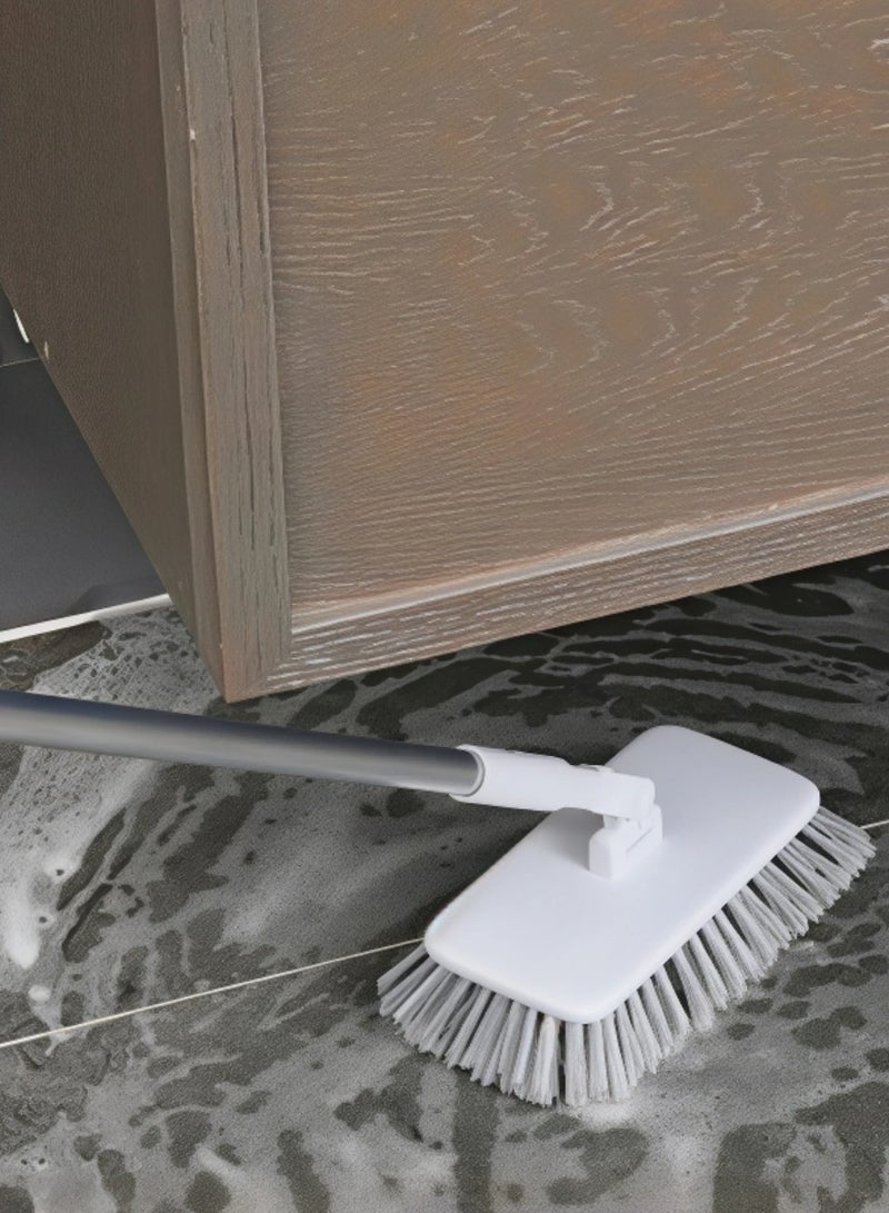 اليسا فرشاة تنظيف متينة بمقبض طويل - تنظيف عميق بشعيرات صلبة لزوايا الحمام وشقوق بلاط المطبخ وتنظيف الأرضيات - مثالية للاستخدام المنزلي والمكتبي والتجاري - Image 3
