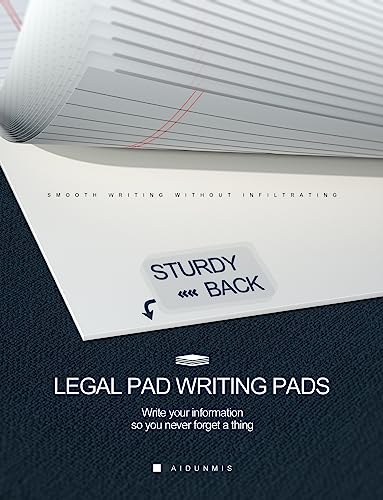 Aidunmis 3 Pack Small Legal Pads 5x8 White Notepads Paper Tablets 5x8 Legal Pad 80 GSM Lined Note Pads of Paper 5x8 College Ruled Writing Pads 30 Sheets/Pad, 25 Lines Note Pads for School, Office - Image 5