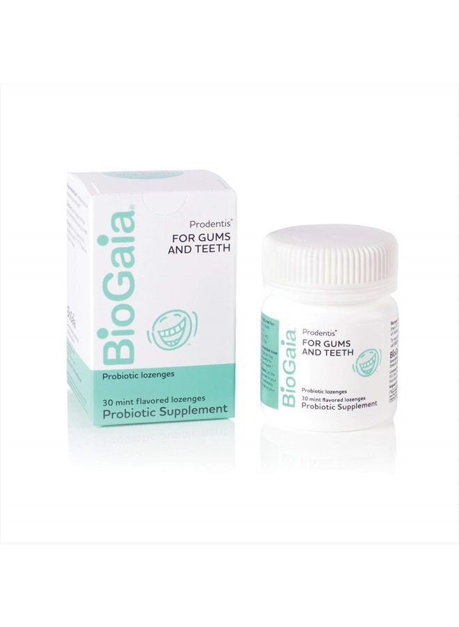 BioGaia برودينتس | بروبيوتيك أسنان مثبت سريرياً للأسنان واللثة | يعزز صحة الفم الجيدة وصحة الأمعاء أيضًا | بروبيوتيك فموية | 30 حبة بنكهة النعناع | عبوة واحدة - Image 1