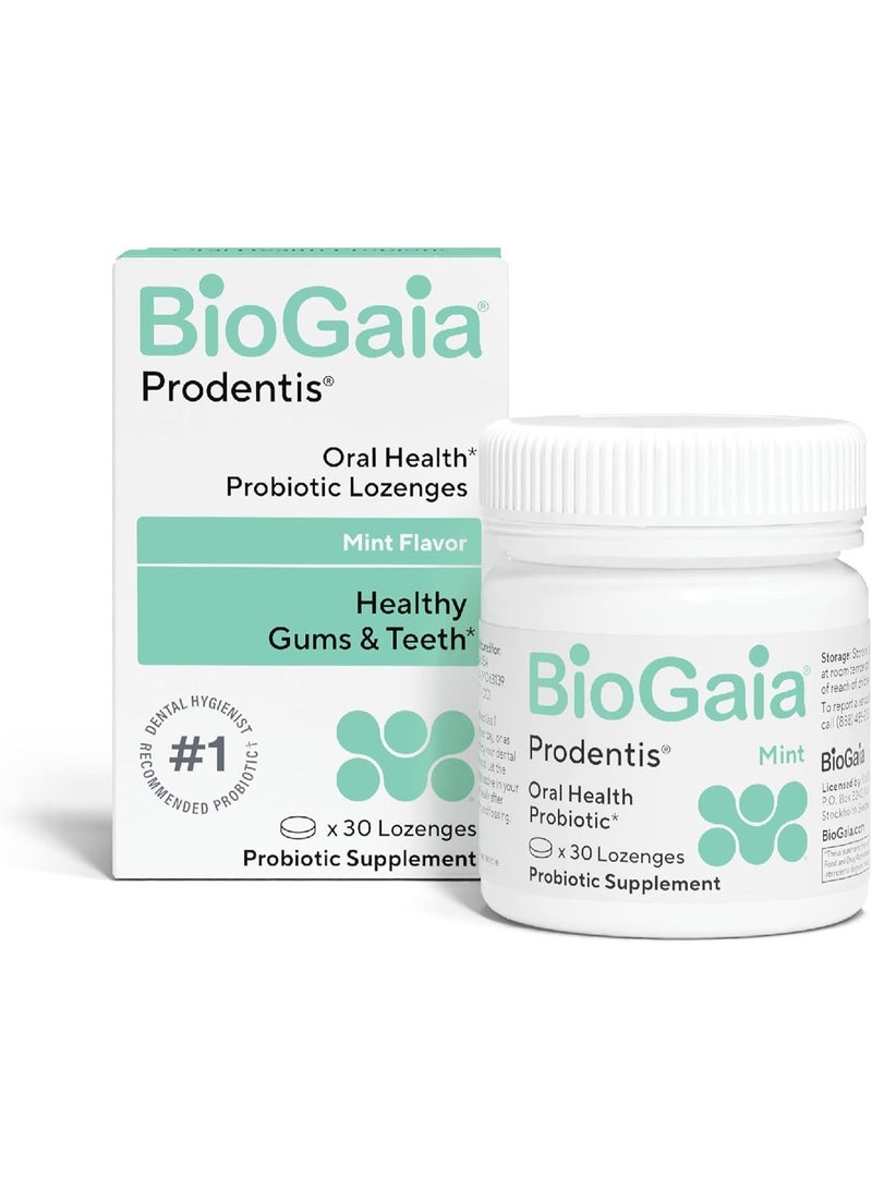BioGaia Prodentis Oral Health Probiotic, For Healthy Gums & Teeth, Mint, 30 Probiotic Lozenges Packaging May Vary - Image 1