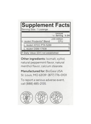 Prodentis Oral Health Probiotic, For Healthy Gums & Teeth, Mint, 30 Probiotic Lozenges Packaging May Vary - view 4