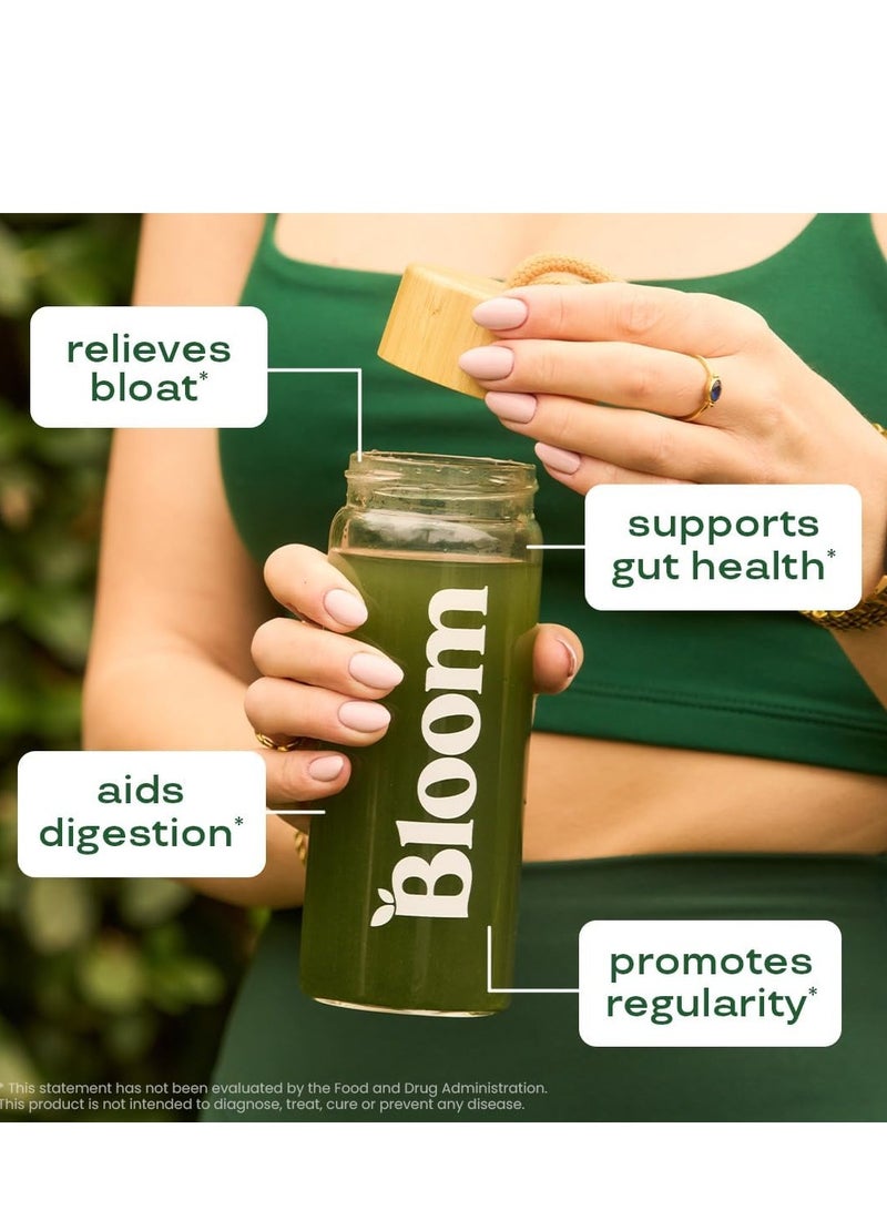 بلوم التغذية Bloom Nutrition Superfood Greens Powder, إنزيمات الجهاز الهضمي مع البروبيوتيك والبريبايوتكس, صحة الأمعاء, تخفيف الانتفاخ للنساء, الكلوريلا, مزيج العصير مع مسحوق جذر البنجر, 30 SVG, فاكهة العاطفة البرتقالية - Image 3