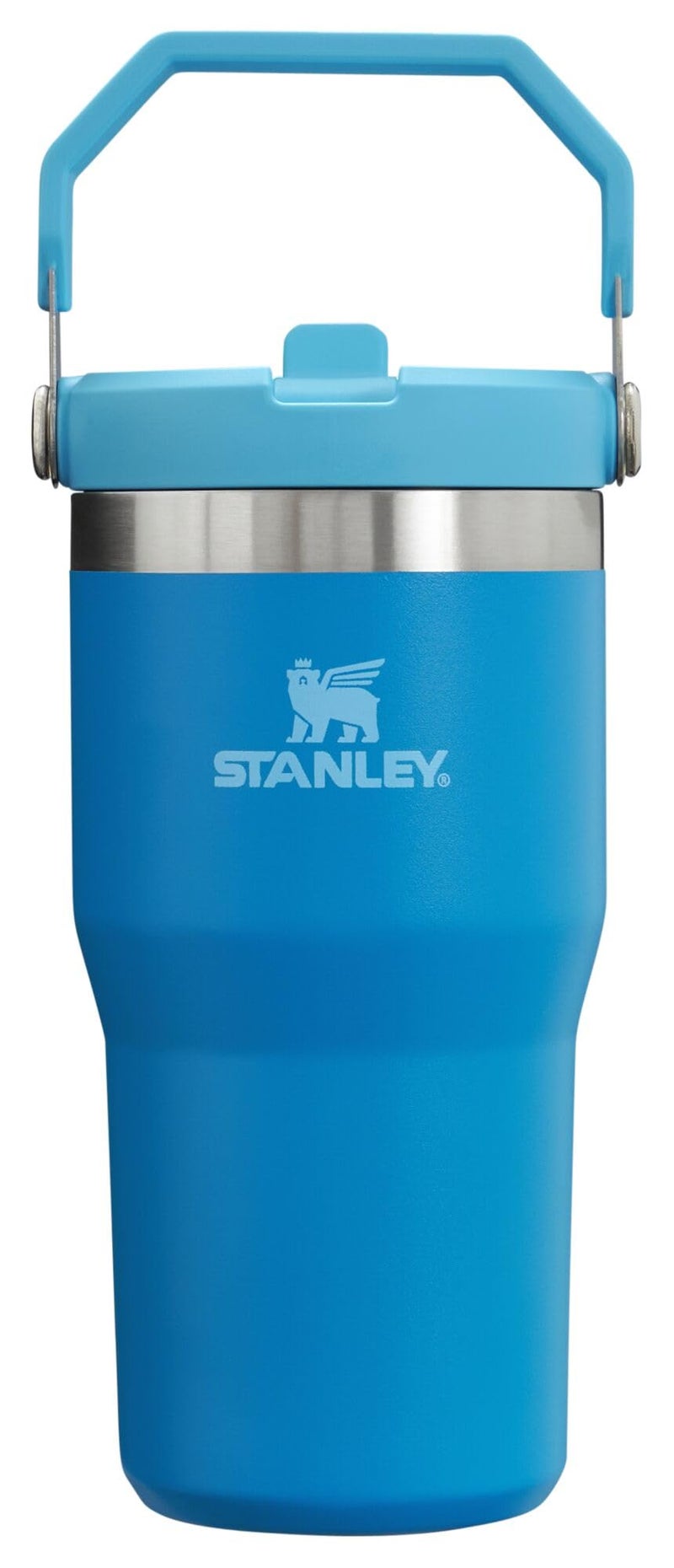 Stanley IceFlow Flip Straw Tumbler with Handle 20 oz | Twist On Lid and Flip Up Straw | Leak Resistant Water Bottle | Insulated Stainless Steel |BPA-Free | Azure - Image 1
