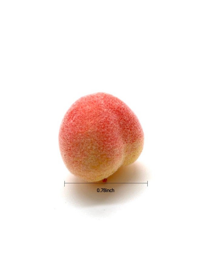 Aliotech 30Pcs Artificial Peach Fake Peach Mini Fruit Small Peach Simulation Lifelike for Home Cabinet Table Party Kitchen Decoration Photography Prop - Image 3