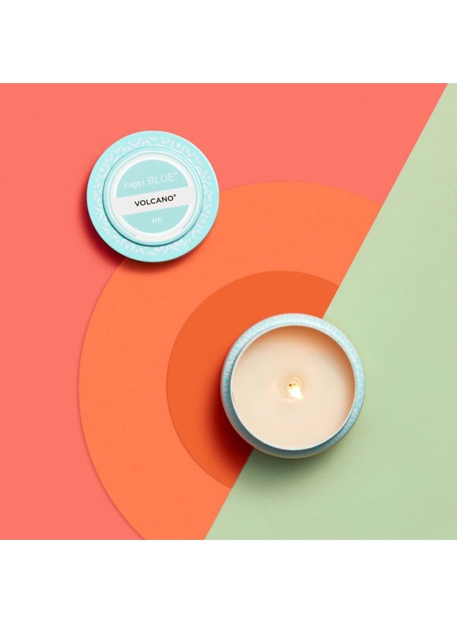 Capri Blue Volcano Candles - Printed Travel Tin Jar Candle - Luxury Candle with a Soy Wax Blend - Volcano Scented Candles for Home Decor - Citrus Scent - Aqua Candle (8.5 oz) - Image 4