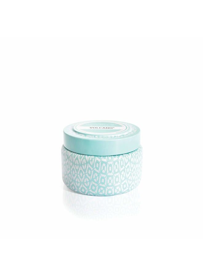 Capri Blue Volcano Candles - Printed Travel Tin Jar Candle - Luxury Candle with a Soy Wax Blend - Volcano Scented Candles for Home Decor - Citrus Scent - Aqua Candle (8.5 oz) - Image 1