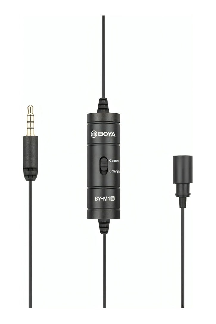 BOYA Boya BYM1S AUX Microphone with Clear Sound and, Modern Design, Omnidirectional, 3.5mm TRS, Black, for Multi Devices - Clip On, Battery Powered, Compatible with Smartphone, Camcorder, Personal Computer - Image 2