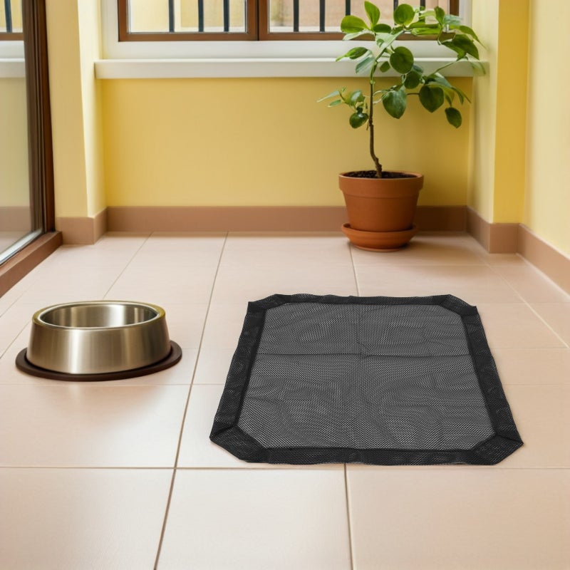 🐾 غطاء مرتبة مرتفع للكلاب لجميع قماش شبكي أسود - Image 2