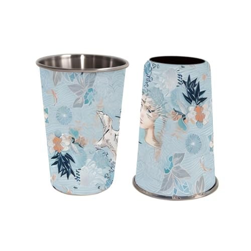 La' Forte Stainless Steel Bottle & Tumbler Set – Blue Crane Art Design - Image 2