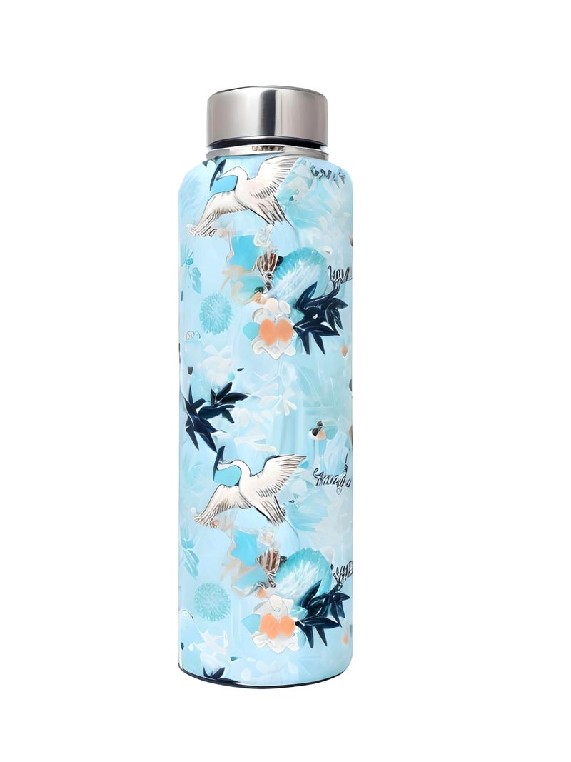 La' Forte Stainless Steel Bottle & Tumbler Set – Blue Crane Art Design - Image 3
