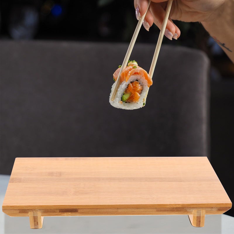 Large Carbonized Sushi Serving Plate Japanese Style Sashimi Board for Dessert and Fruit Display - Image 5
