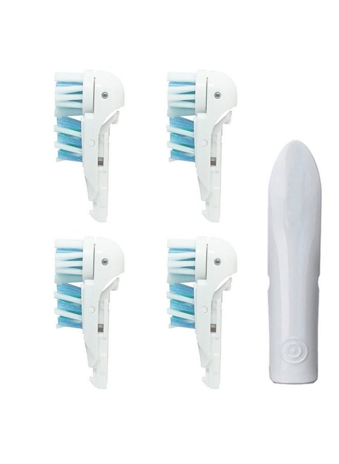 Majestic Pure - Sensitive Replacement Toothbrush Heads Compatible With Oralb Cross Action Power 3733 4732 Rotating Powerhead And Crisscross Bristles (White) - Image 1