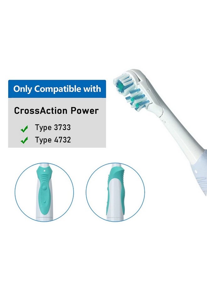 Majestic Pure - Sensitive Replacement Toothbrush Heads Compatible With Oralb Cross Action Power 3733 4732 Rotating Powerhead And Crisscross Bristles (White) - Image 1